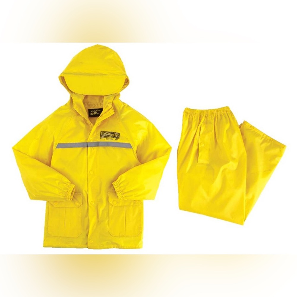 Freshwater by Wetskins youth 2 piece rain suit size medium